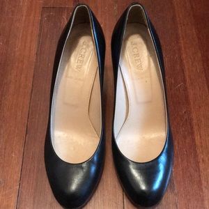 J. Crew Black leather pump